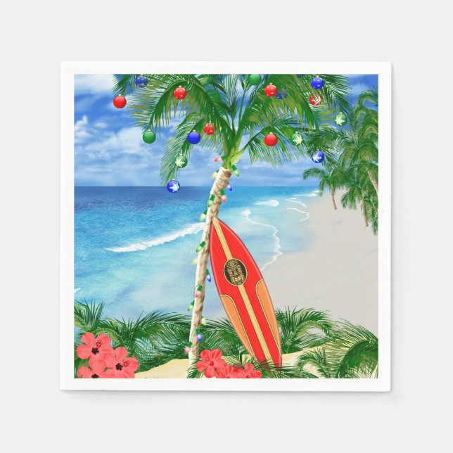 Servilleta De Papel Navidades de playa (Anverso)