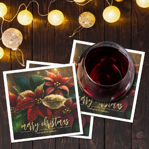 Servilleta De Papel Navidades de Poinsettias