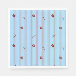Servilleta De Papel Navidades de Preppy Pinstripe