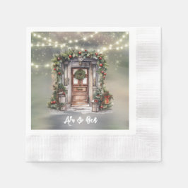 Servilleta De Papel Navidades de puertas claras con decoración de Berr