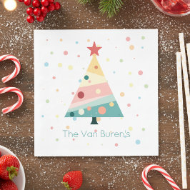 Servilleta De Papel Navidades de Punto del Pastel Polka Moderno y capr