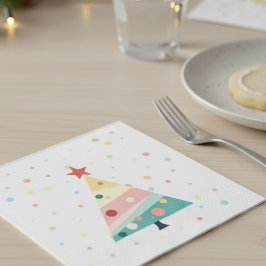 Servilleta De Papel Navidades de Punto del Pastel Polka Moderno y capr