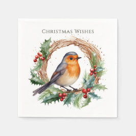 Servilleta De Papel Navidades de Red Robin Holly Wreath