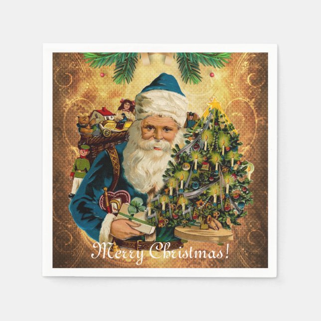Servilleta De Papel Navidades de San Nicolás (Santa Claus) (Anverso)