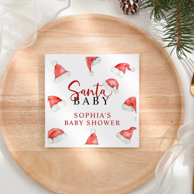 Servilleta De Papel Navidades de Santa Bebé Baby Shower (Subido por el creador)
