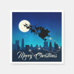 Servilleta De Papel Navidades de Santa Claus Sleigh