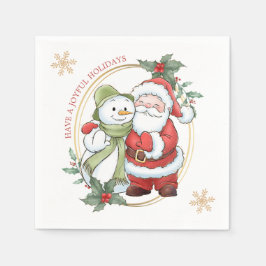 Servilleta De Papel Navidades de Santa Claus Snowman
