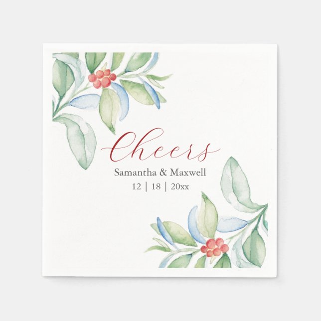 Servilleta De Papel Navidades de servilletas de boda personalizadas ab (Anverso)