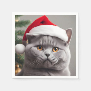 Servilleta De Papel Navidades de Shorthair del Reino Unido