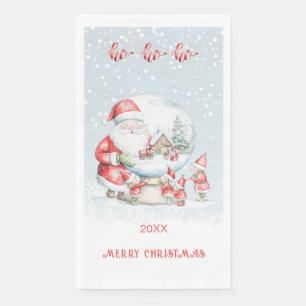 Servilleta De Papel Navidades de Snow Globe Santa Elf