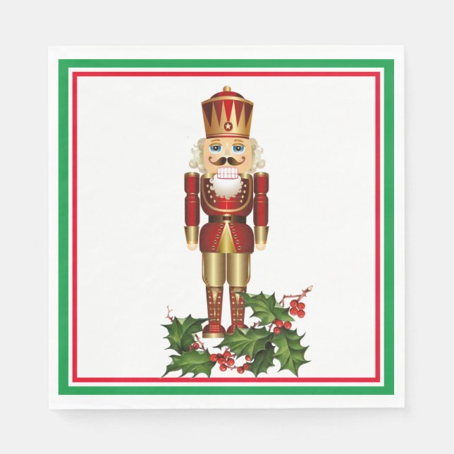 Servilleta De Papel Navidades de soldados cazadores de desnudos holly  (Anverso)