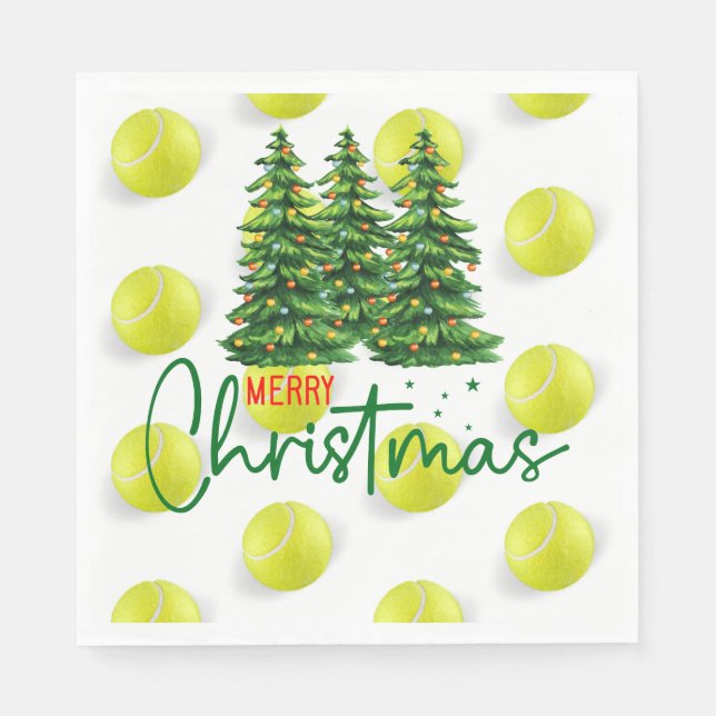 Servilleta De Papel Navidades de tenis (Anverso)