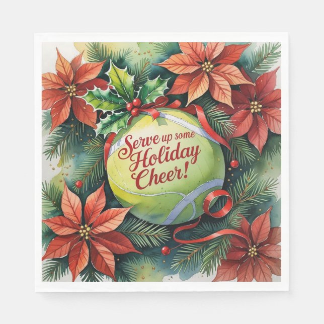 Servilleta De Papel Navidades de tenis Baloncesto festivo (Anverso)