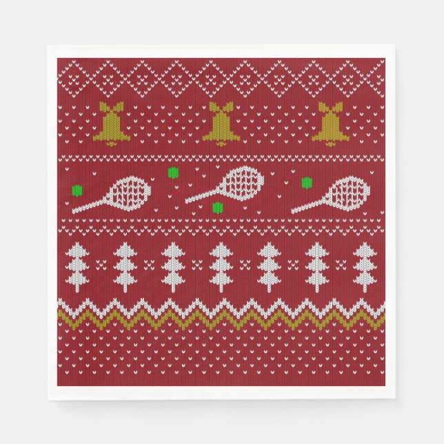 Servilleta De Papel Navidades de tenis Patrón de punto dulce Navidad r (Anverso)