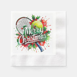 Servilleta De Papel Navidades de tenis temática para jugador