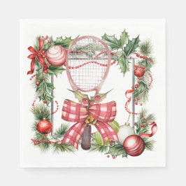 Servilleta De Papel Navidades de tenis Wreath Watercolor