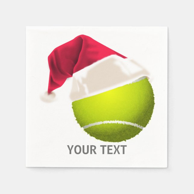 Servilleta De Papel Navidades de Tennis Ball Santa Hat (Anverso)