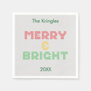 Servilleta De Papel Navidades de tipografía mora y brillante sudadera