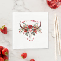 Navidades de vaca Floral Bull Sugar Skull