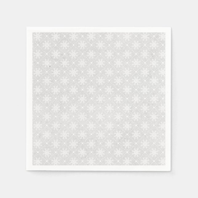 Servilleta De Papel Navidades de vacaciones de cosecha blanca (Anverso)