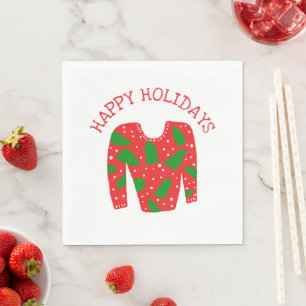 Servilleta De Papel Navidades de vacaciones de PERSONALIZADO suéter fe