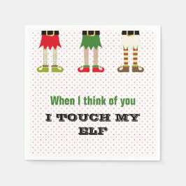 Servilleta De Papel Navidades de vacaciones Fiesta Elf Napkins