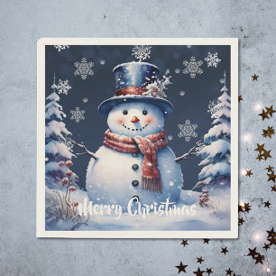 Servilleta De Papel Navidades de Winter Forest Snowman