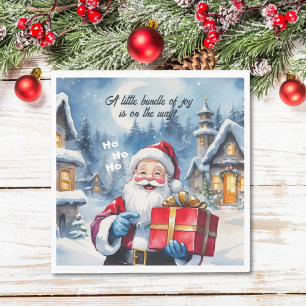 Servilleta De Papel Navidades de Winter Wonderland Santa Baby Shower