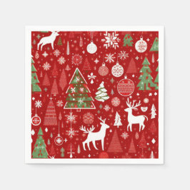 Servilleta De Papel Navidades decoran santa arboles de nieve con decor