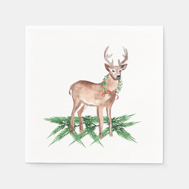 Servilleta De Papel Navidades Deer Napkins (Anverso)
