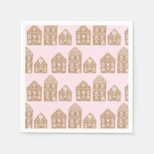 Servilleta De Papel Navidades del Ilustracion de la villa Gingerbread 