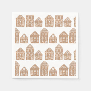 Servilleta De Papel Navidades del Ilustracion de la villa Gingerbread 