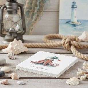 Servilleta De Papel Navidades del Octopus Alegría, personalizado