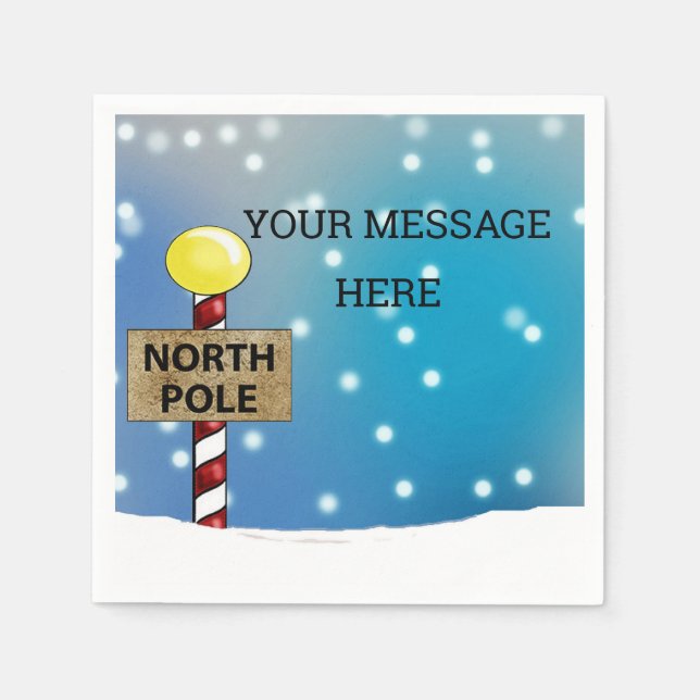 Servilleta De Papel Navidades del Polo Norte (Anverso)
