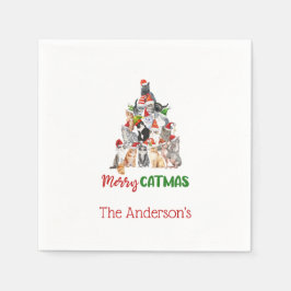 Servilleta De Papel Navidades del propietario del gato del gato del ga