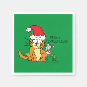 Servilleta De Papel Navidades del ratón del gato Divertido Personaliza