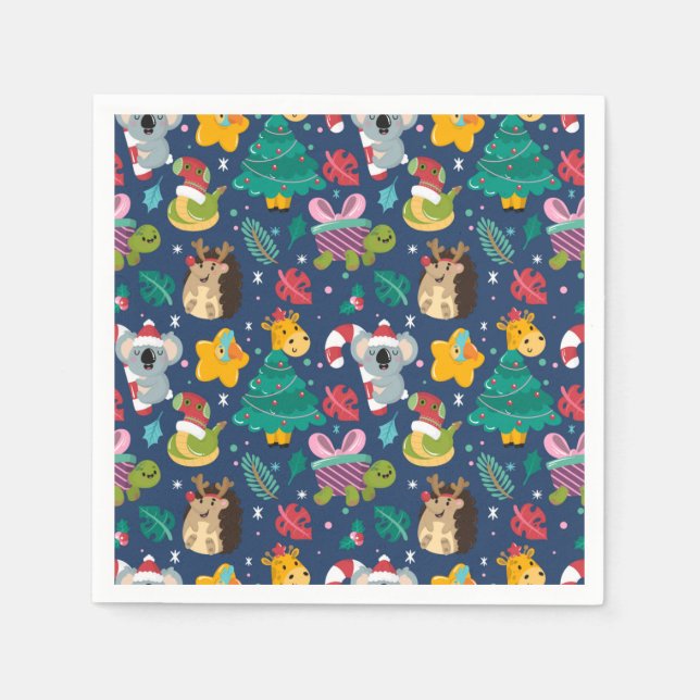 Servilleta De Papel Navidades divertidos (Anverso)