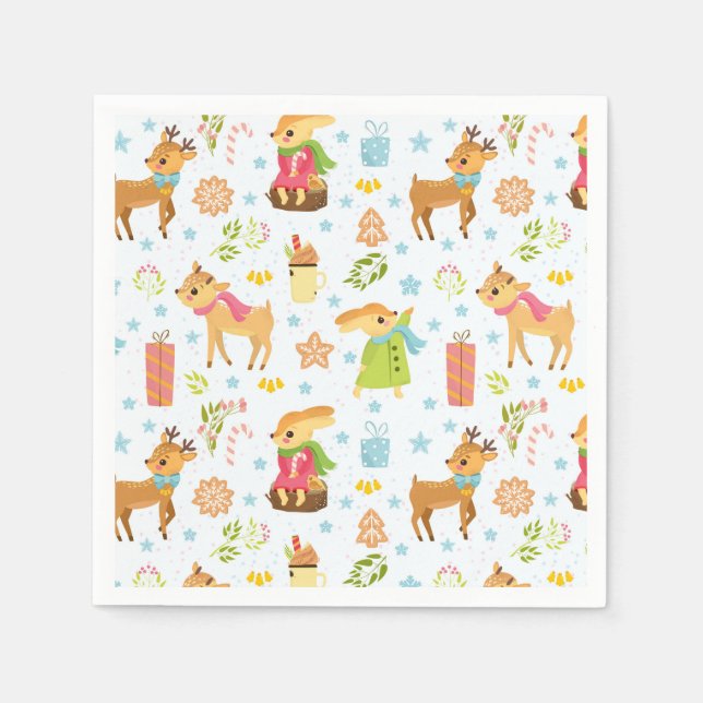 Servilleta De Papel Navidades divertidos (Anverso)