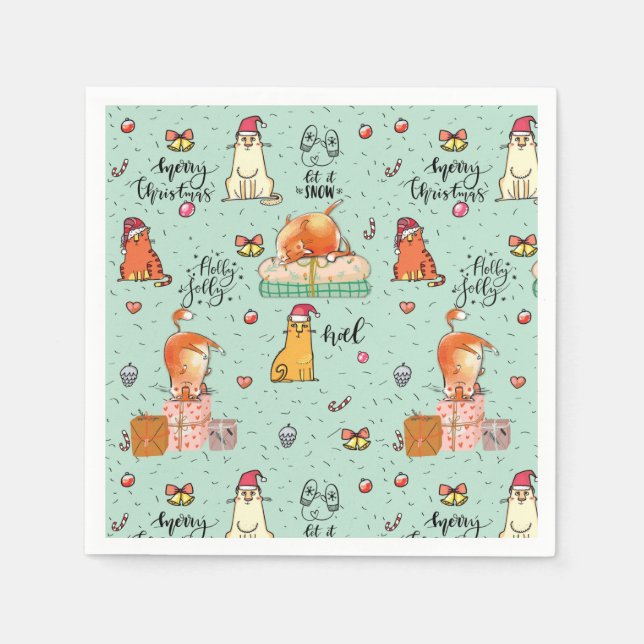 Servilleta De Papel Navidades divertidos (Anverso)