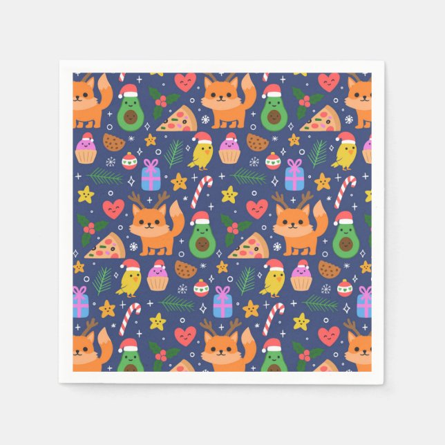 Servilleta De Papel Navidades divertidos (Anverso)