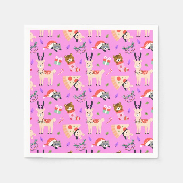 Servilleta De Papel Navidades divertidos (Anverso)