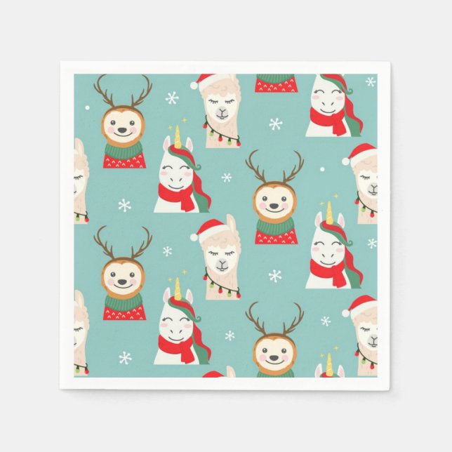 Servilleta De Papel Navidades divertidos (Anverso)