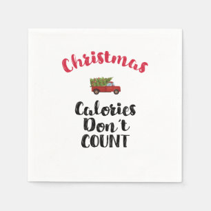 Servilleta De Papel Navidades divertidos calorías no cuentan decir