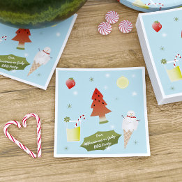 Servilleta De Papel Navidades divertidos de la sandía en julio BBQ Fie