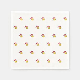 Servilleta De Papel Navidades divertidos Emoji Patrón Santa Hat