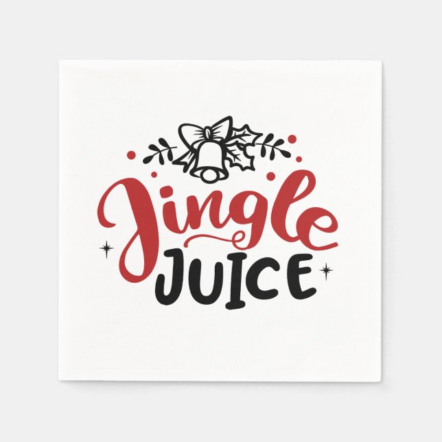 Servilleta De Papel navidades divertidos jingle jugo de beber fiesta (Anverso)