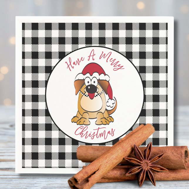 Servilleta De Papel Navidades divertidos Personalizado de perro Santa  (Subido por el creador)