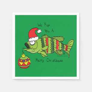 Servilleta De Papel Navidades divertidos Personalizado de pescado de p