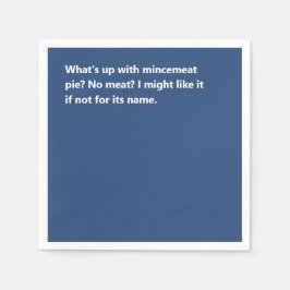 Servilleta De Papel Navidades divertidos Pie Poem Negrita Azul