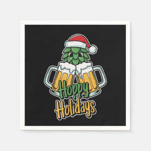 Servilleta De Papel Navidades divertidos tomando cerveza fiesta